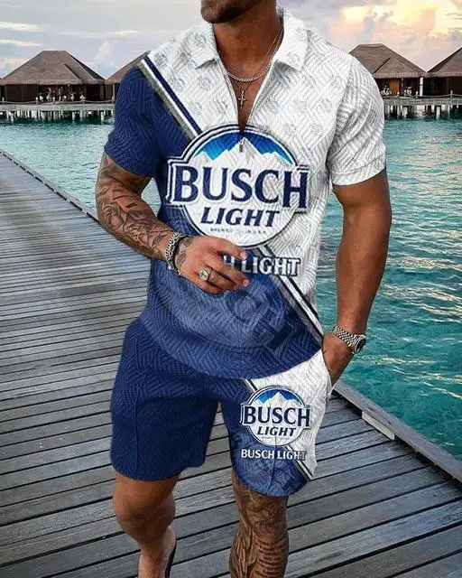 Мужской спортивный костюм с рубашкой-поло, Повседневная рубашка-поло на молнии с лацканами и 3D-принтом, костюм с короткими рукавами и шортам...
Мужской спортивный костюм с рубашкой-поло, Повседневная рубашка-поло на молнии с лацканами и 3D-принтом, костюм с короткими рукавами и шортам...