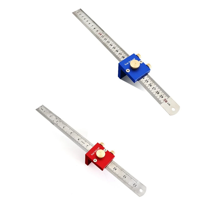 30Cm Scribing Ruler Adjustable 90 Degrees Ruler Measuring Marking Gauge Woodworking Right Angle Ruler With Stop
30Cm Scribing Ruler Adjustable 90 Degrees Ruler Measuring Marking Gauge Woodworking Right Angle Ruler With Stop