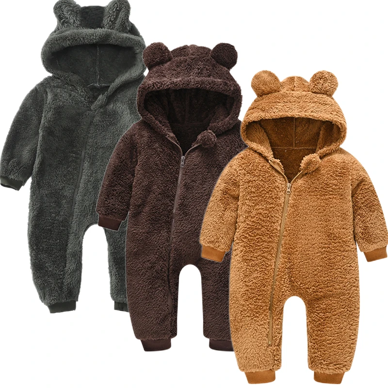 Baby Rompers Cute Plush Bear Toddler Girl Overall Jumpsuit Winter Autumn Hooded Zipper Baby Boys Romper Infant Crawling Clothing
Baby Rompers Cute Plush Bear Toddler Girl Overall Jumpsuit Winter Autumn Hooded Zipper Baby Boys Romper Infant Crawling Clothing
