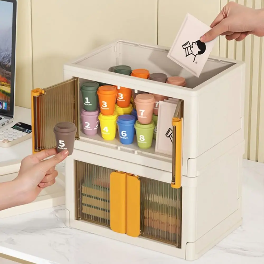 Storage Cabinet Foldable Desktop Organizer Makeup Container Transparent Stationary Holder Plastic Stackable Desktop Storage Box
Storage Cabinet Foldable Desktop Organizer Makeup Container Transparent Stationary Holder Plastic Stackable Desktop Storage Box