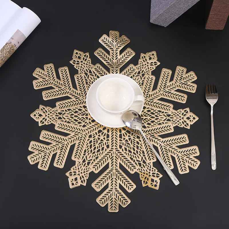 PVC Christmas Snowflake Decoration Tea Cup Mat, Anti-Skid Kitchen Mat, Household Gilding Table Insulation Mat Hotel Decoration
PVC Christmas Snowflake Decoration Tea Cup Mat, Anti-Skid Kitchen Mat, Household Gilding Table Insulation Mat Hotel Decoration