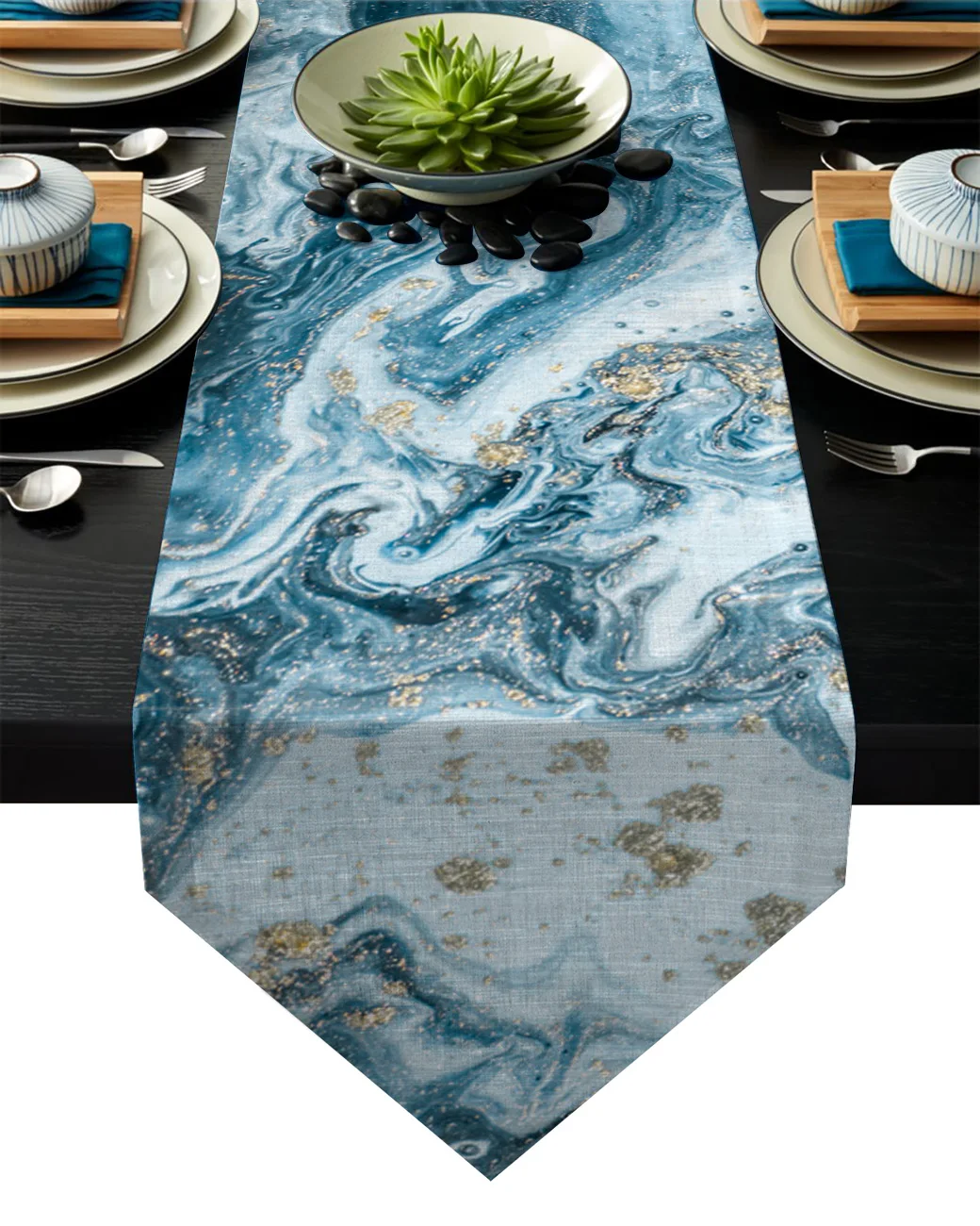 Marble Texture Blue Golden Metal Art Wave Table Runner Table Flag Home Party Decorative Tablecloth Table Runners
Marble Texture Blue Golden Metal Art Wave Table Runner Table Flag Home Party Decorative Tablecloth Table Runners