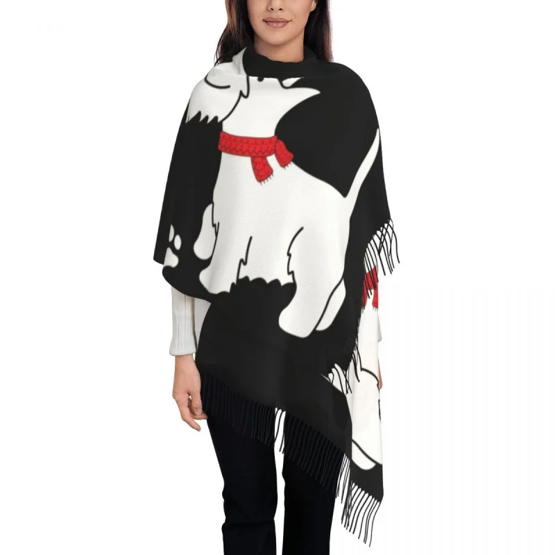 Female Large Scottish Terrier Love Scarves Women Winter Fall Soft Warm Tassel Shawl Wrap Scottie Dog Scarf
Female Large Scottish Terrier Love Scarves Women Winter Fall Soft Warm Tassel Shawl Wrap Scottie Dog Scarf