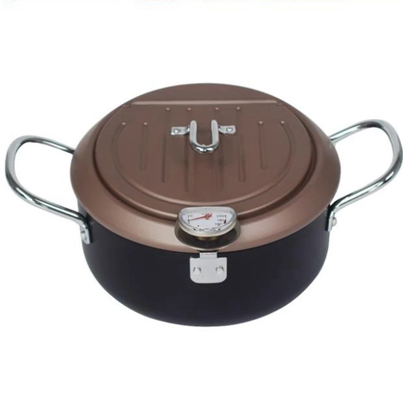 Deep Fryer Pot,304 Stainless Steel With Temperature Control And Lid Japanese Style Tempura Fryer Pan Uncoated Fryer
Deep Fryer Pot,304 Stainless Steel With Temperature Control And Lid Japanese Style Tempura Fryer Pan Uncoated Fryer