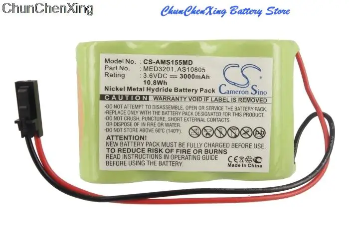 Cameron Sino 3000mAh Battery AS10805, MED3201 for Alaris Medicalsystems 1550 MED SYSTEM 3 2860 Infusio, 2860, 2863, 2865, 2866
Cameron Sino 3000mAh Battery AS10805, MED3201 for Alaris Medicalsystems 1550 MED SYSTEM 3 2860 Infusio, 2860, 2863, 2865, 2866