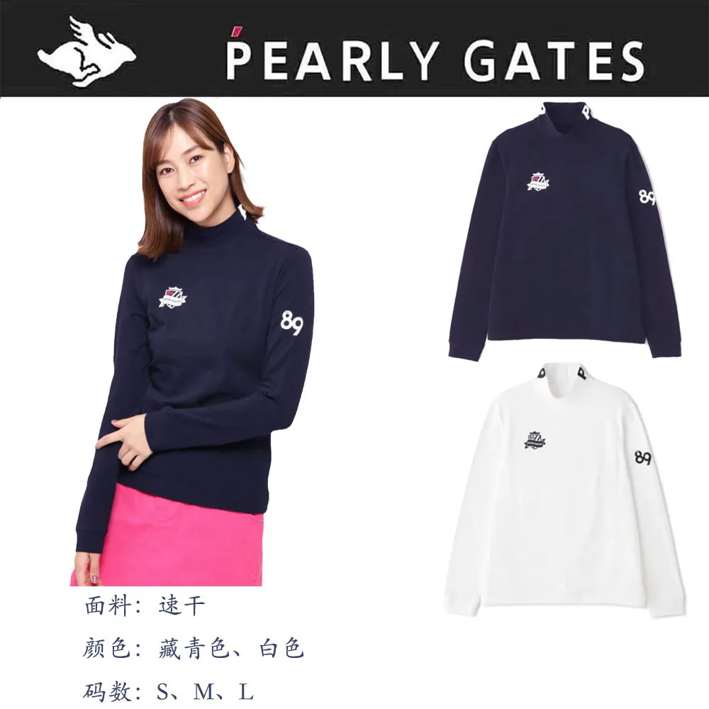 

Японская и южнокорейская одежда для гольфа, Женская Базовая рубашка с круглым вырезом и длинным рукавом, женский топ для гольфа, Спортивная повседневная быстросохнущая Джерси