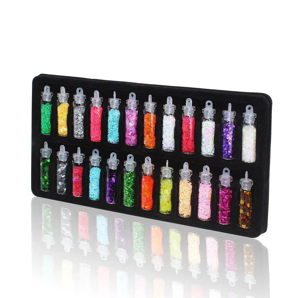 Nail Art Sequins Caviar Powder Diy Slime Accessories 24 Color Glass Bottle Nail Jewelry Set
Nail Art Sequins Caviar Powder Diy Slime Accessories 24 Color Glass Bottle Nail Jewelry Set
