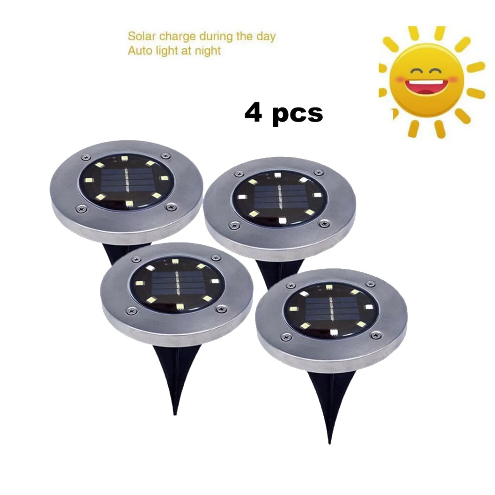 4pcs 8 led Outdoor Solar Garden Lights Waterproof In-Ground Light Solar Lamp Lighting for Pathway Yard Deck White/Warm White/RGB
4pcs 8 led Outdoor Solar Garden Lights Waterproof In-Ground Light Solar Lamp Lighting for Pathway Yard Deck White/Warm White/RGB