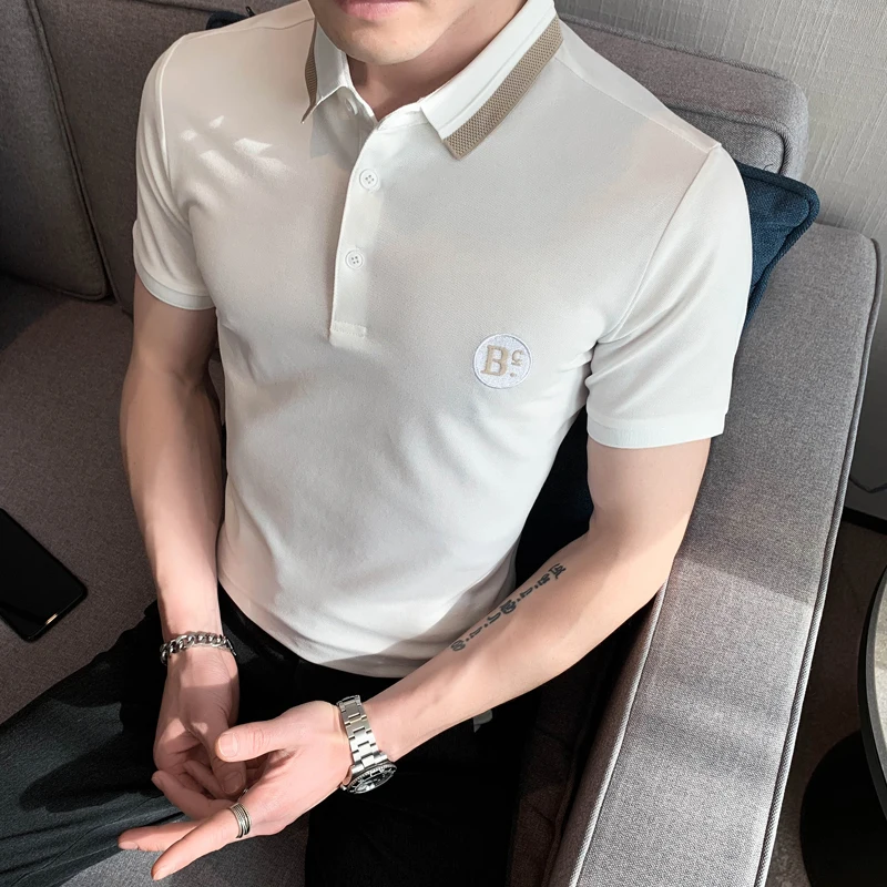 Hot Sale Summer Solid Short Sleeve Men Clothing 2022 Polo Shirts Slim Fit Fashion Turn Down Collar Casual Tee Shirt Homme 3XL-M
Hot Sale Summer Solid Short Sleeve Men Clothing 2022 Polo Shirts Slim Fit Fashion Turn Down Collar Casual Tee Shirt Homme 3XL-M