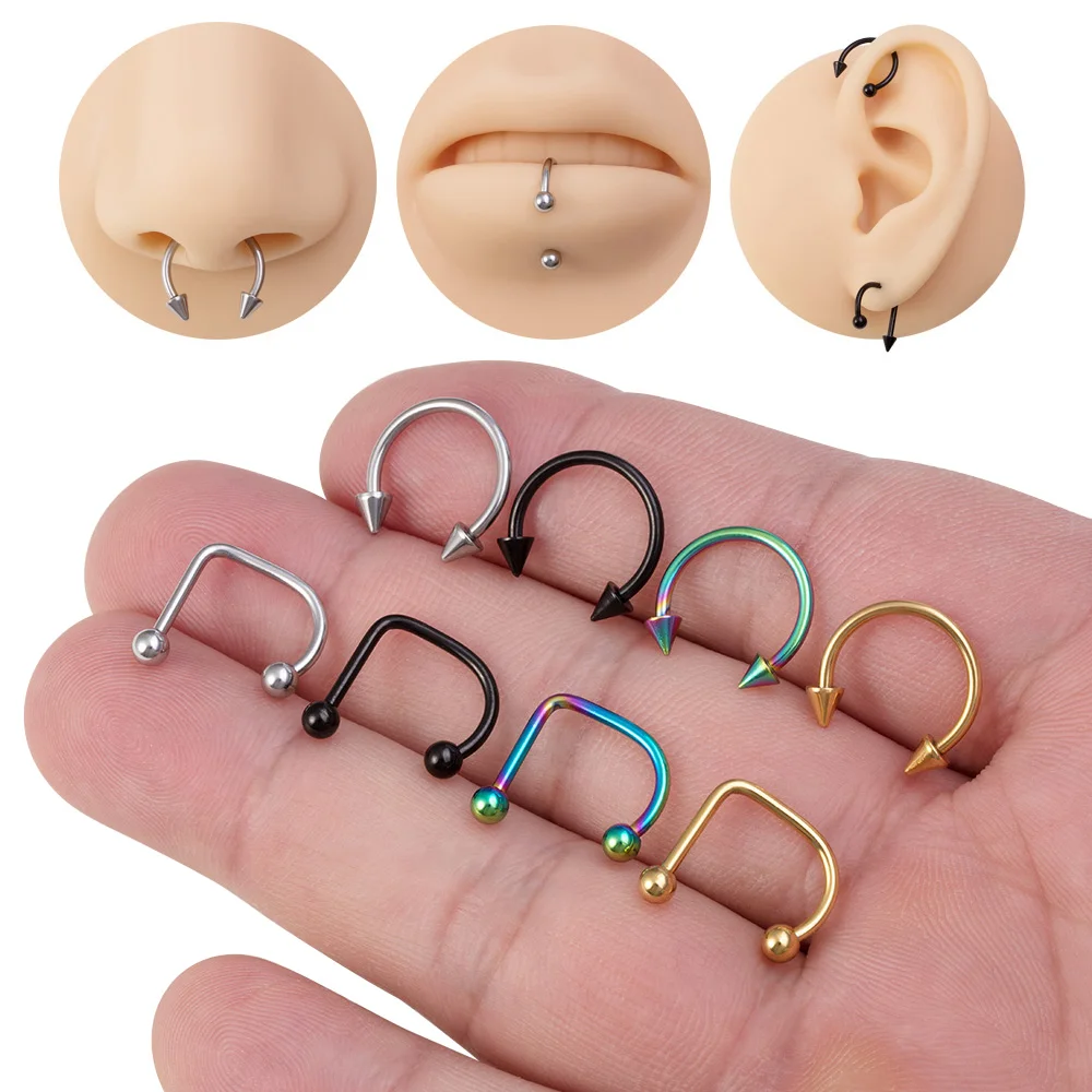 2Pcs 16G Surgical Steel Lip Rings C-Shaped Barbell Monroe Labret Medusa Piercing Septum Nose Hoop Cartilage Tragus Body Jewelry
2Pcs 16G Surgical Steel Lip Rings C-Shaped Barbell Monroe Labret Medusa Piercing Septum Nose Hoop Cartilage Tragus Body Jewelry