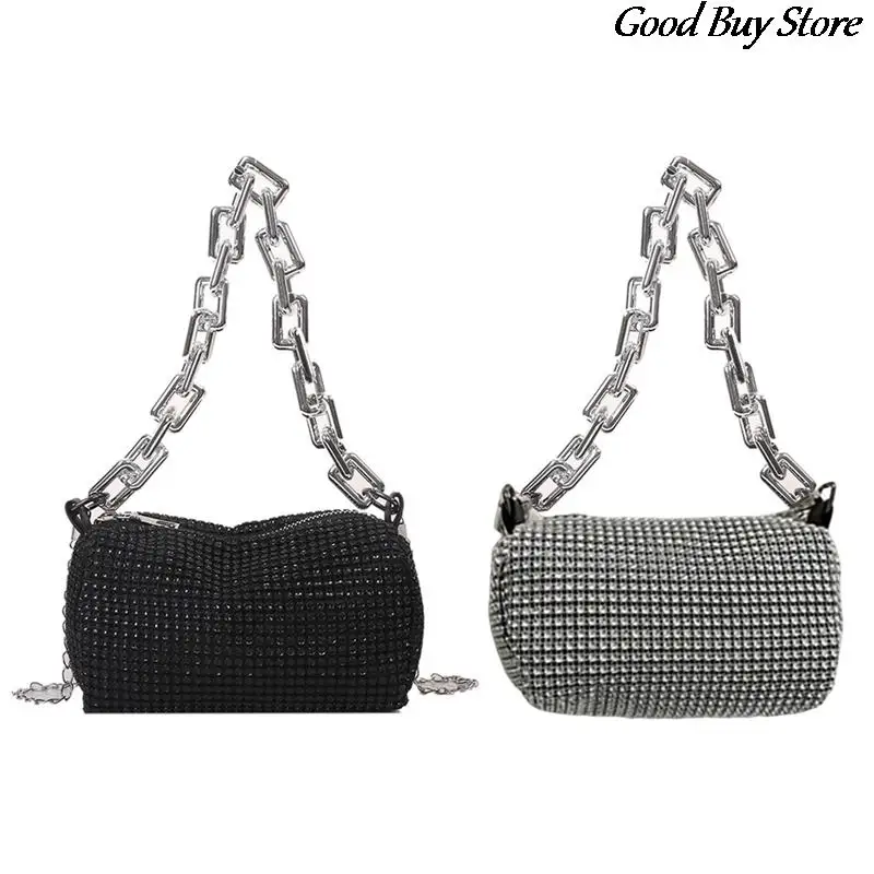 Luxury Women Bling Shoulder Bags Rhinestone Evening Handle Clutch Silver Chains Bag Evening Wedding Wallets Crystal Handbags
Luxury Women Bling Shoulder Bags Rhinestone Evening Handle Clutch Silver Chains Bag Evening Wedding Wallets Crystal Handbags