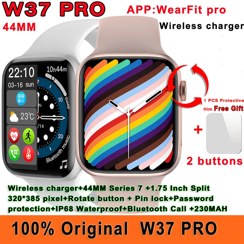 EnohpLX Original W37 Pro Smart Watch Two Button 44mm Series 7 W27/W37 Pro Wireless Charger Bluetooth Call Waterproof Smartwatch
EnohpLX Original W37 Pro Smart Watch Two Button 44mm Series 7 W27/W37 Pro Wireless Charger Bluetooth Call Waterproof Smartwatch