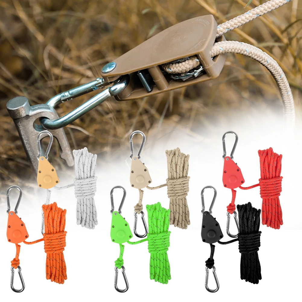 4M Adjustable Lanyard Hanging For Tent Rope Hanger Pulley Lifting Pulley Hook Fast Locking Non Slip Rope Camping Equipment
4M Adjustable Lanyard Hanging For Tent Rope Hanger Pulley Lifting Pulley Hook Fast Locking Non Slip Rope Camping Equipment