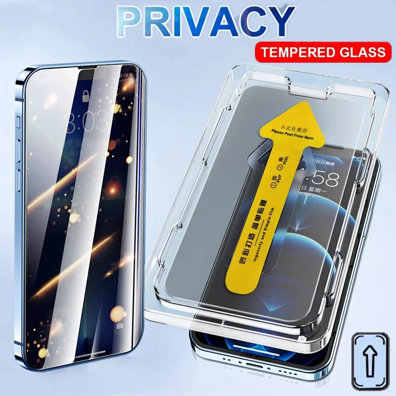 One-click Installation Full Cover Anti-spy Glass for iPhone 13 11 12 14 Pro Max Mini X XR XS 8 7 Plus Privacy Screen Protectors
One-click Installation Full Cover Anti-spy Glass for iPhone 13 11 12 14 Pro Max Mini X XR XS 8 7 Plus Privacy Screen Protectors