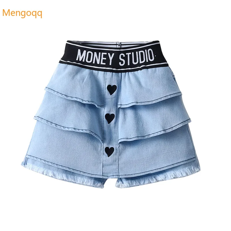 2022 summer new girls denim high waist culottes shorts children outer wear thin embroidered Kids baby fashion pants 3-7Y
2022 summer new girls denim high waist culottes shorts children outer wear thin embroidered Kids baby fashion pants 3-7Y