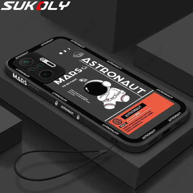 For Redmi Note 11 Pro Case Cartoon Astronaut Silicone Lanyard Case For Redmi Note 11s 10 9 8 Pro Mi 11 Lite 5G Poco F3 X3 NFC
For Redmi Note 11 Pro Case Cartoon Astronaut Silicone Lanyard Case For Redmi Note 11s 10 9 8 Pro Mi 11 Lite 5G Poco F3 X3 NFC