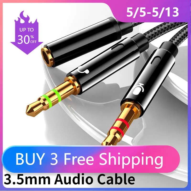 Computer Headset Adapter Cable 3.5mm Female To 3.5mm Male Smart Phone Headset Y Splitter Audio One In Two for PC
Computer Headset Adapter Cable 3.5mm Female To 3.5mm Male Smart Phone Headset Y Splitter Audio One In Two for PC