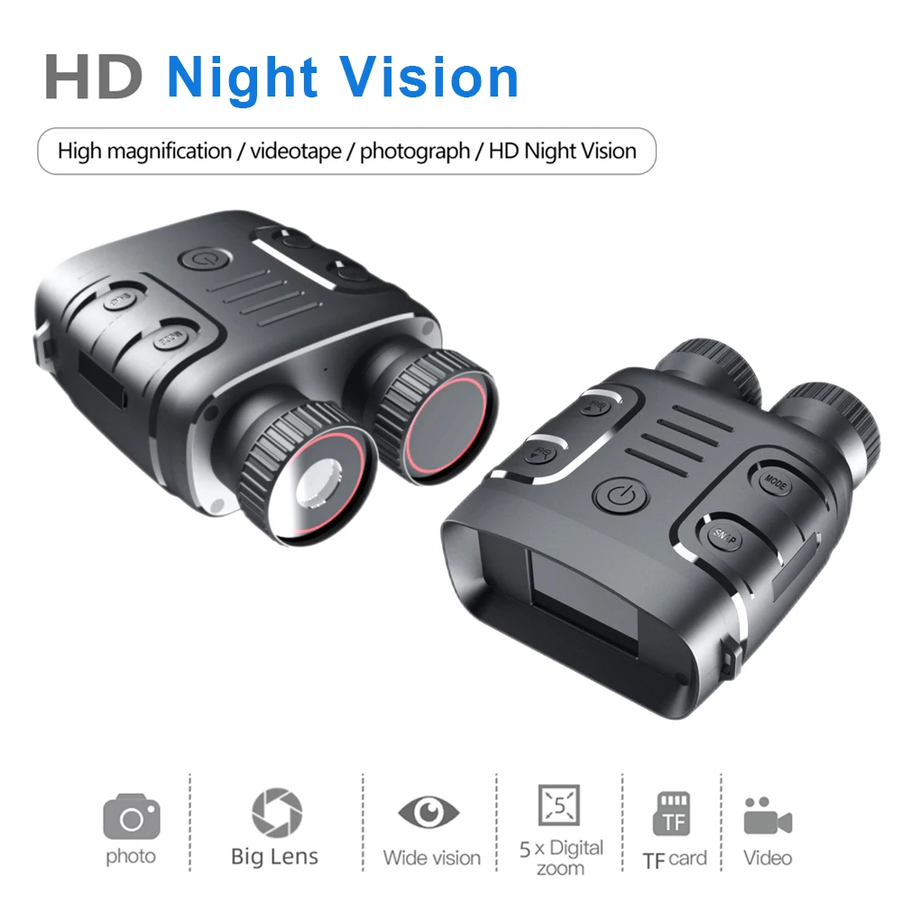 Hunting Night Vision Binoculars 2.4" LCD Screen Infrared 960P HD 5X Digital Zoom Telescope Outdoor Digital Binoculars Camera
Hunting Night Vision Binoculars 2.4" LCD Screen Infrared 960P HD 5X Digital Zoom Telescope Outdoor Digital Binoculars Camera