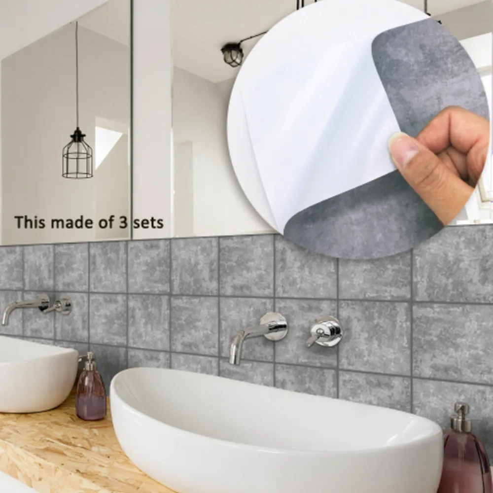 Self-Adhesive Vinyl Tile For Kitchen Backsplash Cement Tile Stickers Bathroom Waterproof Wallpaper Wall Decor Practical Durable
Self-Adhesive Vinyl Tile For Kitchen Backsplash Cement Tile Stickers Bathroom Waterproof Wallpaper Wall Decor Practical Durable