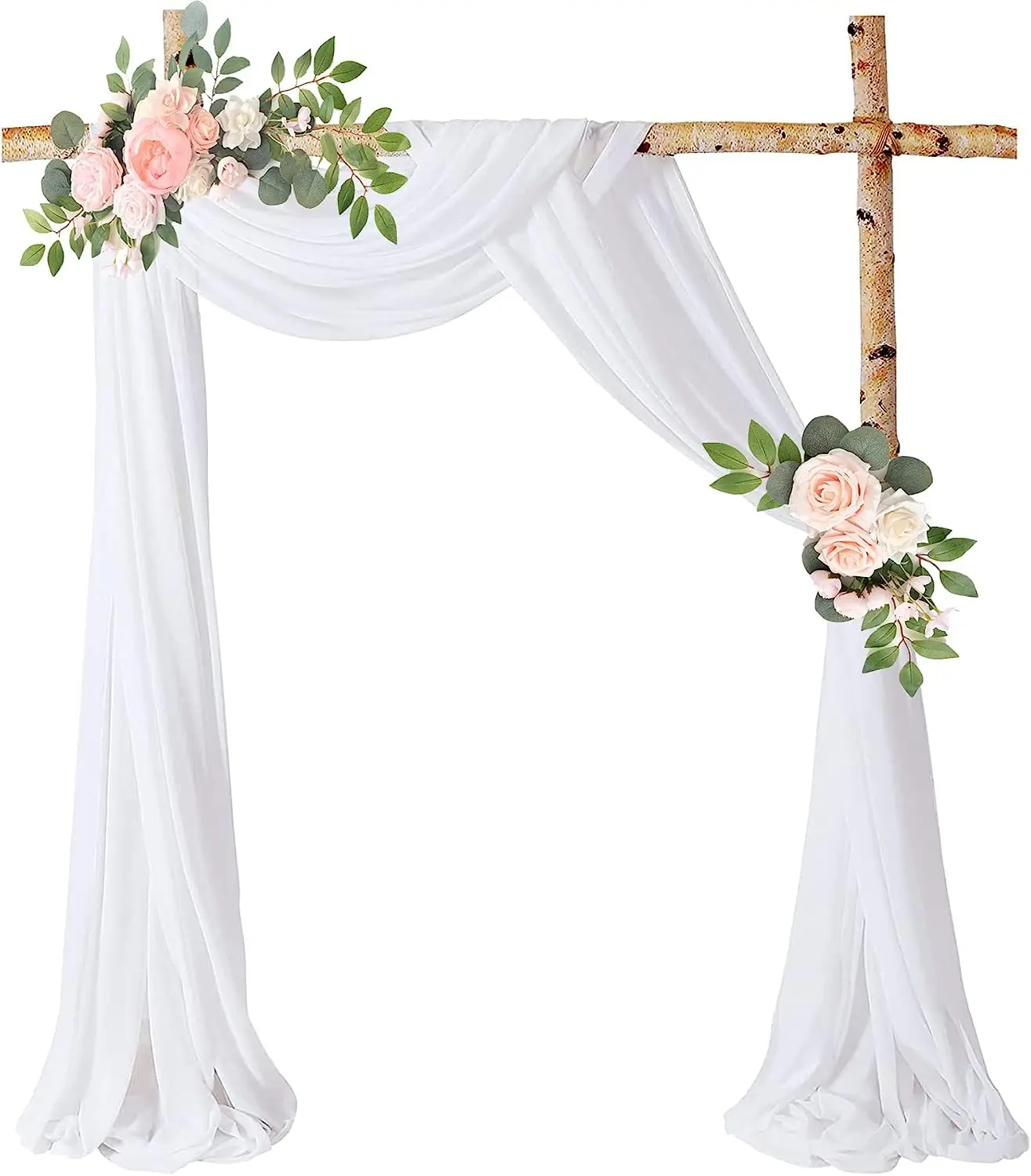 

Wedding Arch Draping, Drapery Decorations for Ceremony Reception Party Ceiling, Backdrop Curtains, 2 Panels, 6 Meters