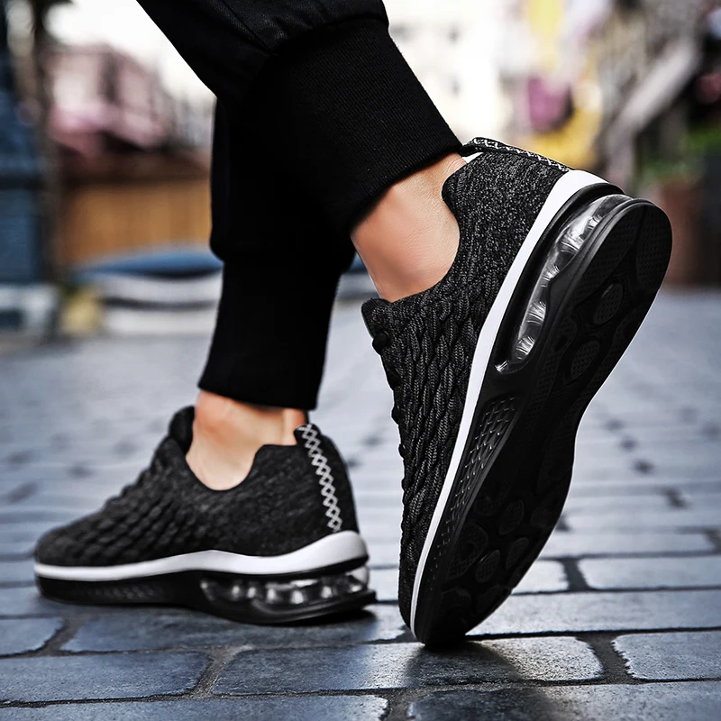 2022 Spring Flying Woven Men's Sneakers Air Cushion High Elastic Running Shoes Large Size 38-46 Mesh Breathable Walking Shoes
2022 Spring Flying Woven Men's Sneakers Air Cushion High Elastic Running Shoes Large Size 38-46 Mesh Breathable Walking Shoes