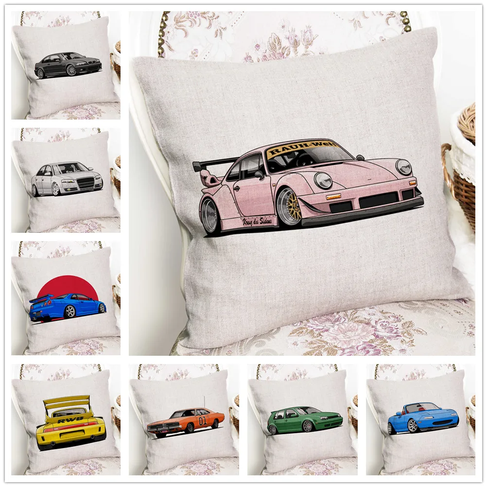 Classic Family Car Cartoon Pattern Linen Cushion Cover Pillowcase Home Sofa Car Decoration Pillowcase45X45Cm
Classic Family Car Cartoon Pattern Linen Cushion Cover Pillowcase Home Sofa Car Decoration Pillowcase45X45Cm