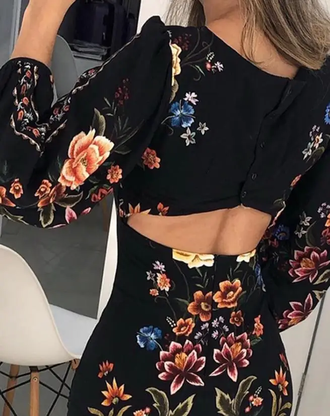Cutout Lantern Sleeve Floral Print Bodycon Dress Elegant Dresses Women Casual New Fashion 2023 Casual Female Clothing Outfits
Cutout Lantern Sleeve Floral Print Bodycon Dress Elegant Dresses Women Casual New Fashion 2023 Casual Female Clothing Outfits