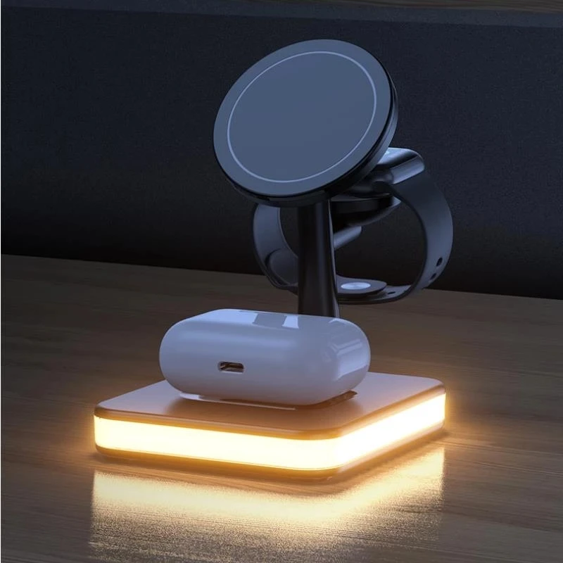 Magnetic Wireless Charger For iPhone 13 12 Pro Max Mini 25W Fast Charging For iWatch Airpods PD QC3.0 Bedside Lamp 4 In 1 Holder
Magnetic Wireless Charger For iPhone 13 12 Pro Max Mini 25W Fast Charging For iWatch Airpods PD QC3.0 Bedside Lamp 4 In 1 Holder