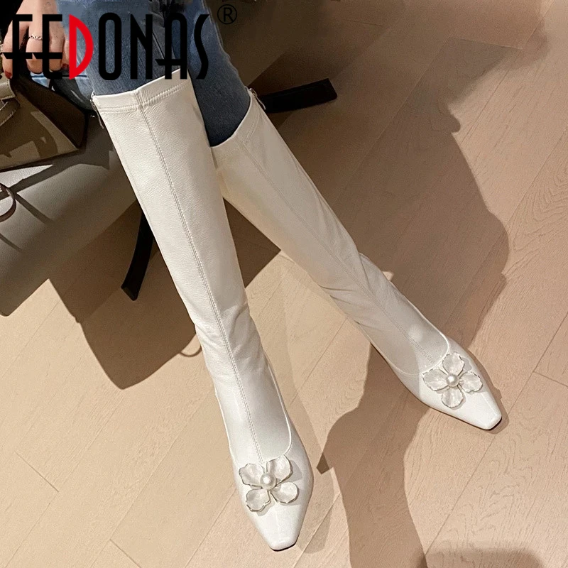 FEDONAS Brand Sexy Woman Knee High Boots Autumn Winter Warm Basic Party Office Prom High Heels Flower Decoration Shoes Woman
FEDONAS Brand Sexy Woman Knee High Boots Autumn Winter Warm Basic Party Office Prom High Heels Flower Decoration Shoes Woman