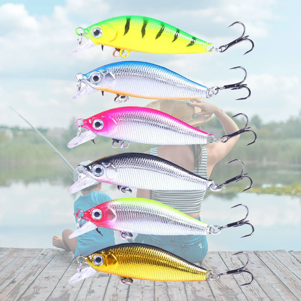 6 Pcs Minnow Fishing Lures Hard Bait Crankbait Double Hook Fishing Bait Bionic Fishing Lure Fishing accessories
6 Pcs Minnow Fishing Lures Hard Bait Crankbait Double Hook Fishing Bait Bionic Fishing Lure Fishing accessories