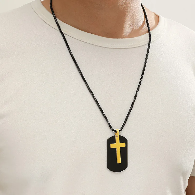 New Stainless Steel Military Brand Cross Pendant Necklace Titanium Steel Sweater Chain Guardian Military Brand Chain Jewelry
New Stainless Steel Military Brand Cross Pendant Necklace Titanium Steel Sweater Chain Guardian Military Brand Chain Jewelry