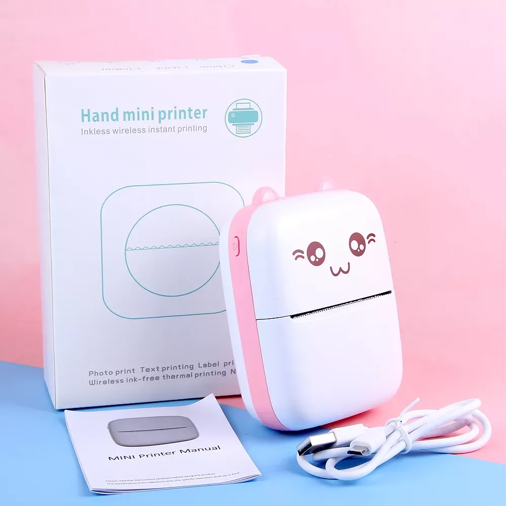 Portable Thermal Printer Mini Cat Print Paper Photo Pocket Thermal Printer 57mm Printing Wireless BT 200dpi Android IOS Printers
Portable Thermal Printer Mini Cat Print Paper Photo Pocket Thermal Printer 57mm Printing Wireless BT 200dpi Android IOS Printers