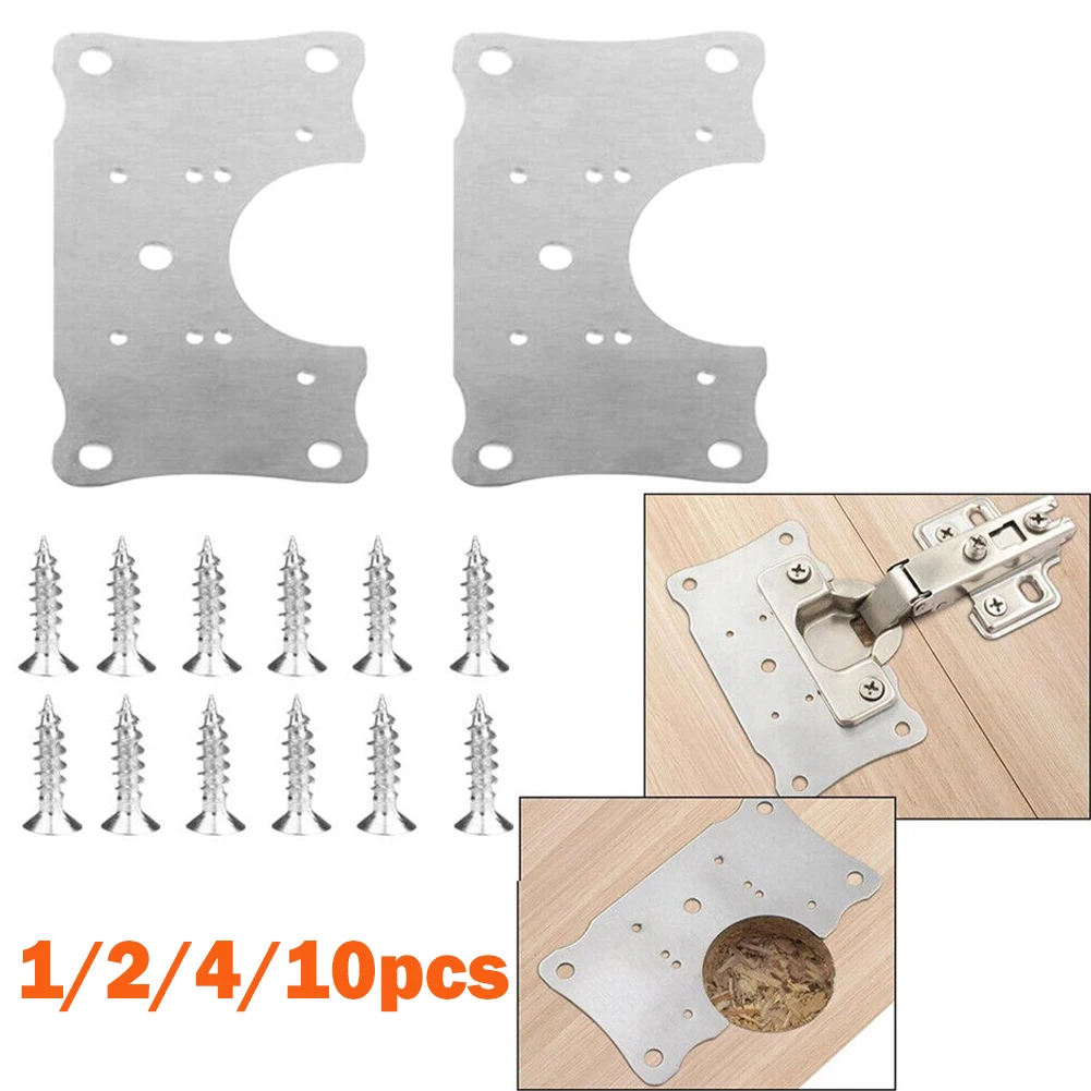 10Pcs Cabinet Hinge Repair Plate Kit Kitchen Cupboard Door Hinge Mounting Plate Stainless Steel Furniture Hinge Fixing Hardware
10Pcs Cabinet Hinge Repair Plate Kit Kitchen Cupboard Door Hinge Mounting Plate Stainless Steel Furniture Hinge Fixing Hardware