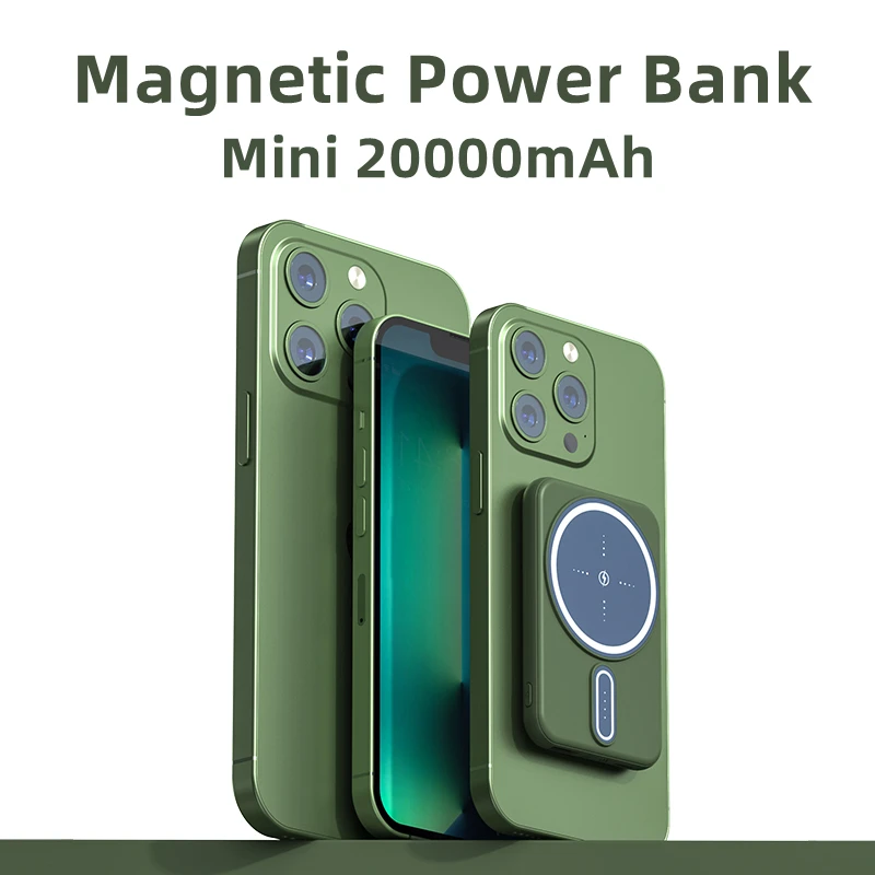 20000mAh Magnetic Power Bank For Magsafe Portable Charger Wireless Fast Charging External Battery for iPhone 12 13 pro max mini
20000mAh Magnetic Power Bank For Magsafe Portable Charger Wireless Fast Charging External Battery for iPhone 12 13 pro max mini
