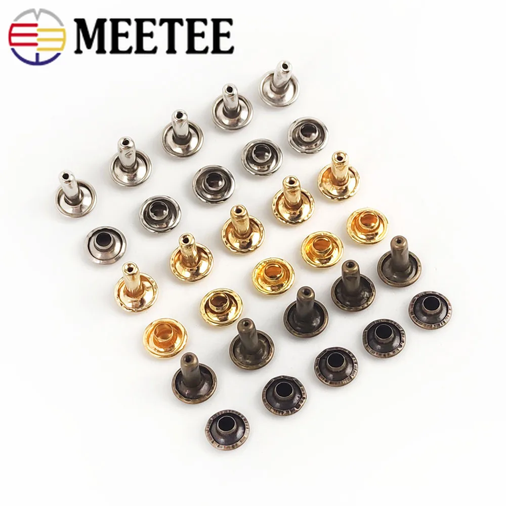 Meetee 50pcs Brass Nails Copper Button Double Rivet Buckle for Luggage Handbag Boots Shoes Leather Deco DIY Accessories BF236
Meetee 50pcs Brass Nails Copper Button Double Rivet Buckle for Luggage Handbag Boots Shoes Leather Deco DIY Accessories BF236