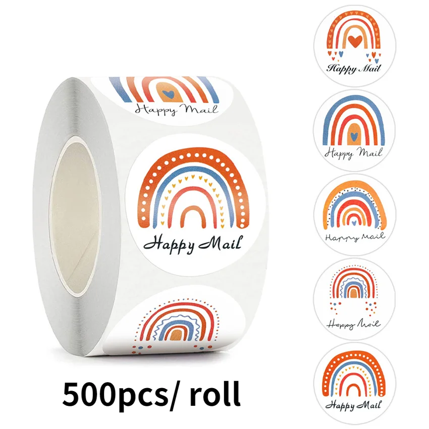 500pcs/ roll Happy Mail Stickers 5 Designs Rainbow Thank You Sticker Labels for Small Business, Envelope, Packaging
500pcs/ roll Happy Mail Stickers 5 Designs Rainbow Thank You Sticker Labels for Small Business, Envelope, Packaging