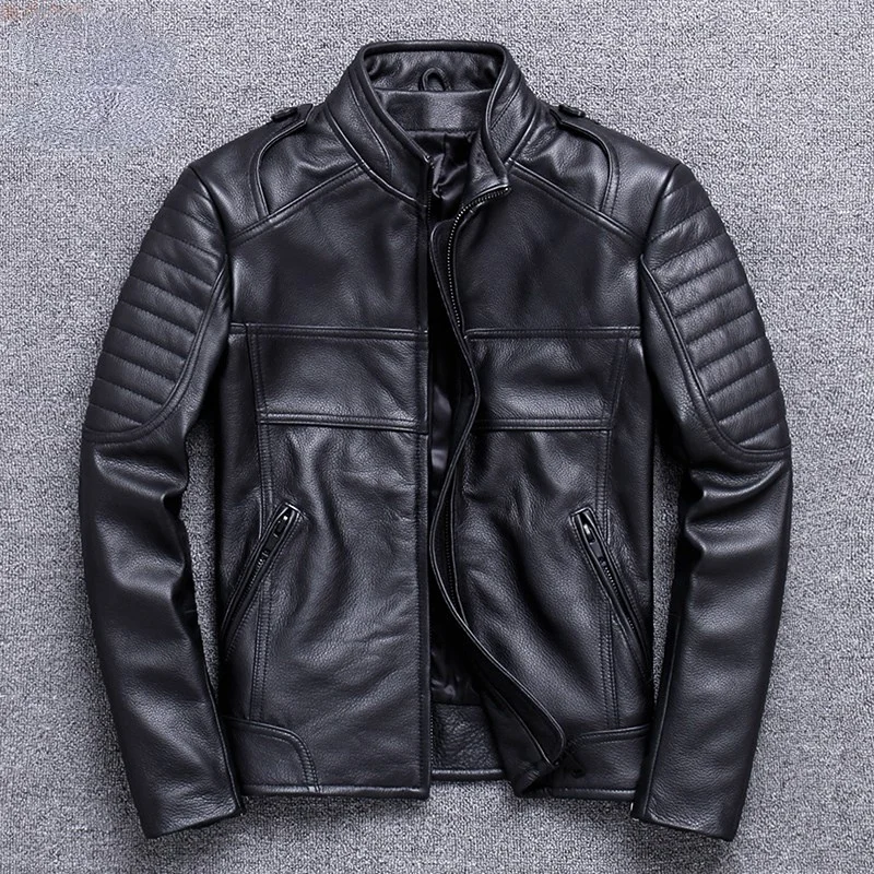 Cowhide Real Leather Jacket Men Jackets Coat Spring Autumn Fashion Casual Motorcycle Stand Collar Slim Coat Men Special Offer
Cowhide Real Leather Jacket Men Jackets Coat Spring Autumn Fashion Casual Motorcycle Stand Collar Slim Coat Men Special Offer
