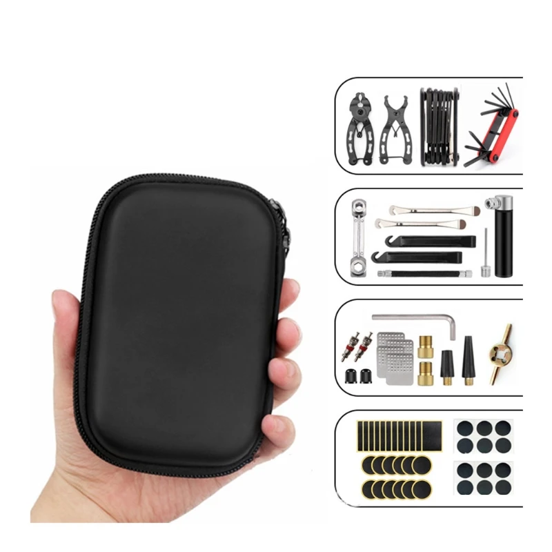 E-bike Repair Tool Bag Emergency Tire Repair RubberPuncture Mini Caliper ire Repair Tools with Storage Bag
E-bike Repair Tool Bag Emergency Tire Repair RubberPuncture Mini Caliper ire Repair Tools with Storage Bag