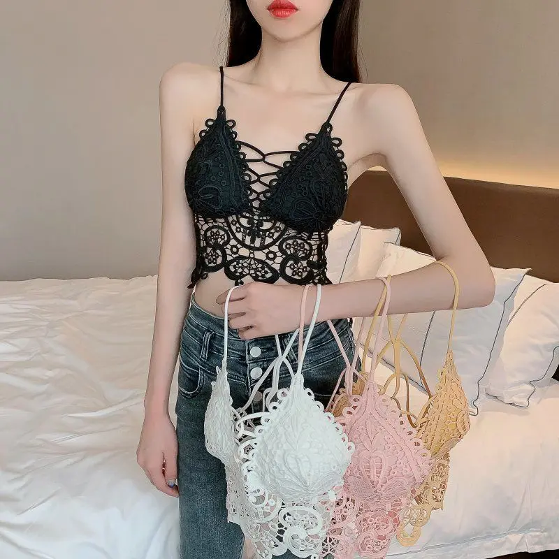 Sexy lace crochet hollow-out backless beauty back inside take outside wear pure color vest women cultivate thin condole top
Sexy lace crochet hollow-out backless beauty back inside take outside wear pure color vest women cultivate thin condole top