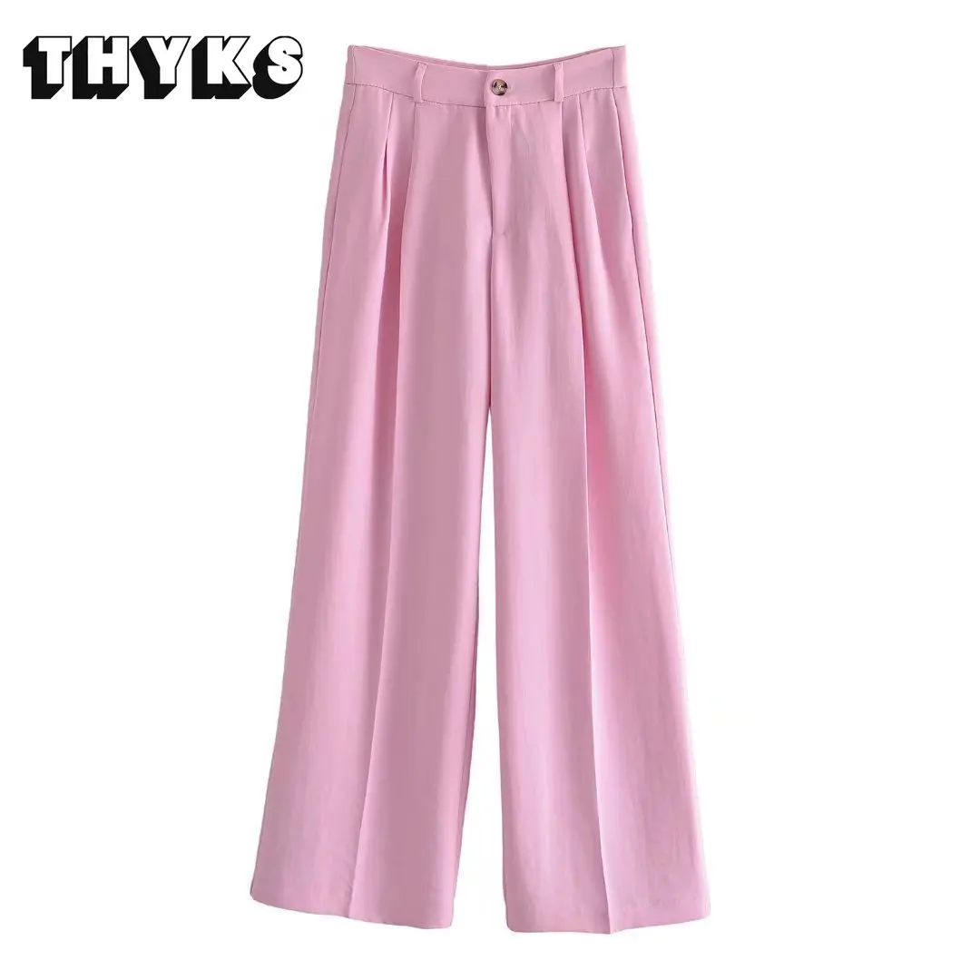 2022 Women's Pants Casual High Waist Chic Office Ladies Women's Elegant Pink Straight Trousers Long Pants Loose Vetement Femme
2022 Women's Pants Casual High Waist Chic Office Ladies Women's Elegant Pink Straight Trousers Long Pants Loose Vetement Femme