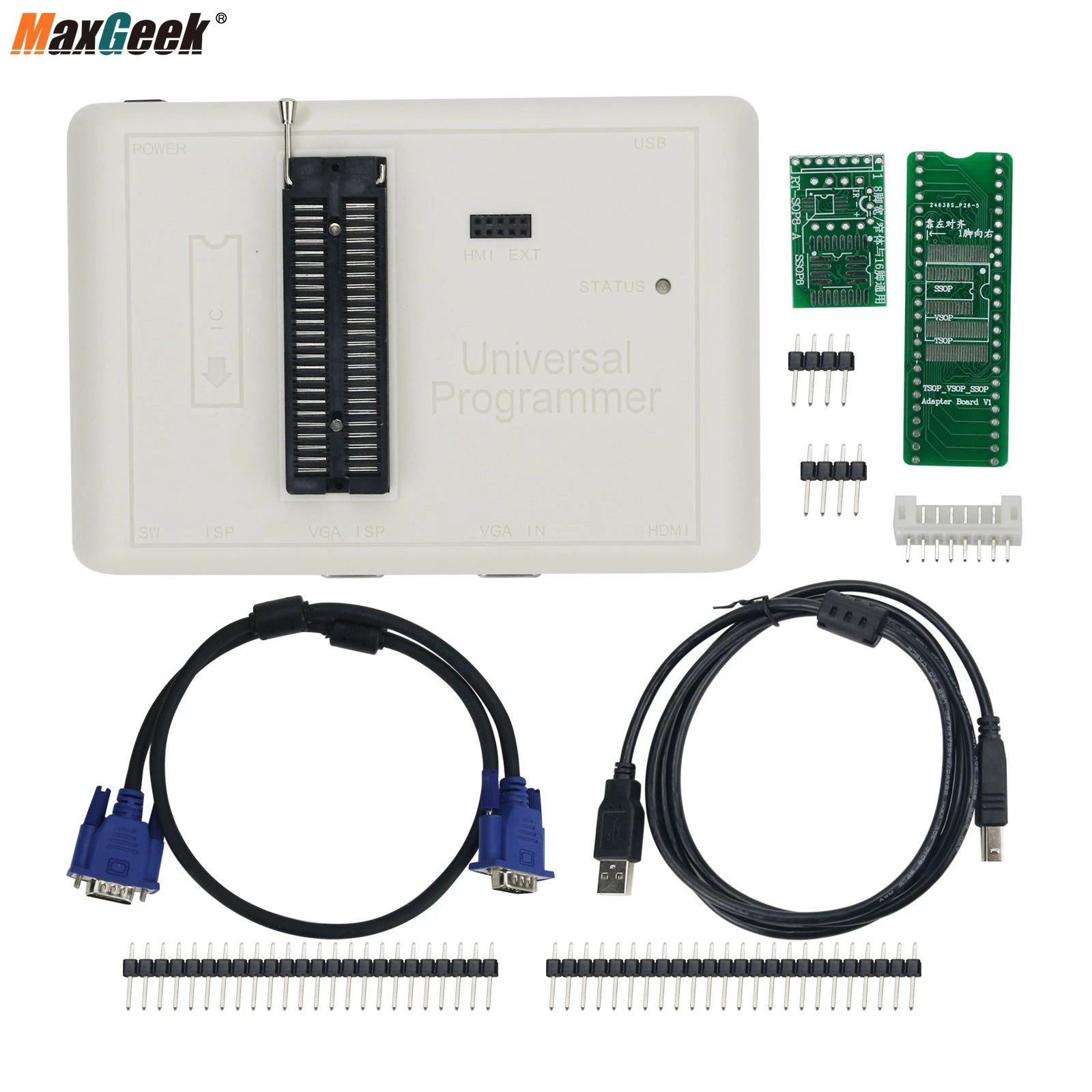Maxgeek RT809H EMMC NAND Programmer Supports 40000+ Models Fast Reading Writing Outperforms TL866II Plus T56
Maxgeek RT809H EMMC NAND Programmer Supports 40000+ Models Fast Reading Writing Outperforms TL866II Plus T56