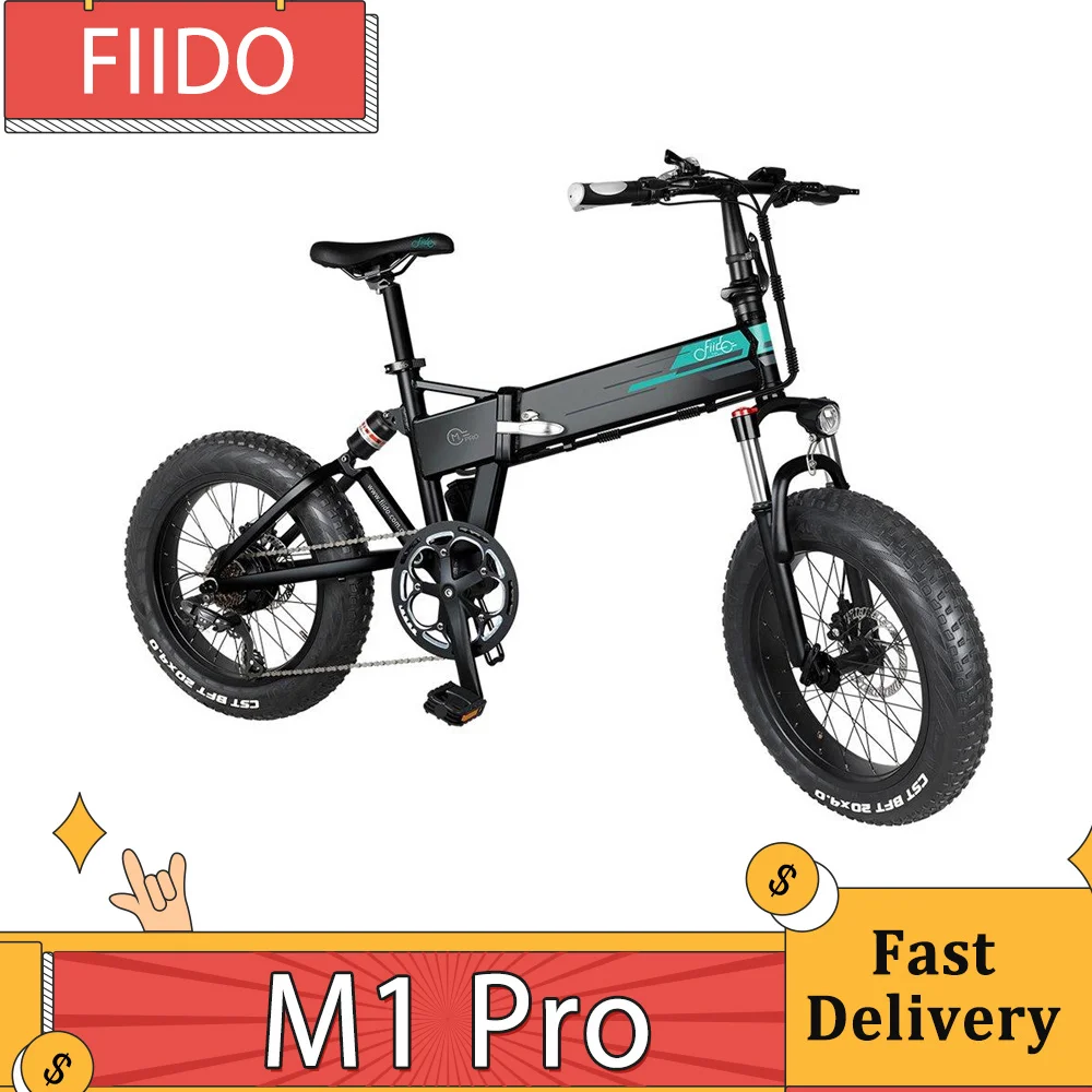 FIIDO M1 Pro Folding Electric Mountain Bike 20" Wheels Fat Wide Tires 500W Motor Shimano 7 Speed Derailleur 12.8Ah LCD Display
FIIDO M1 Pro Folding Electric Mountain Bike 20" Wheels Fat Wide Tires 500W Motor Shimano 7 Speed Derailleur 12.8Ah LCD Display