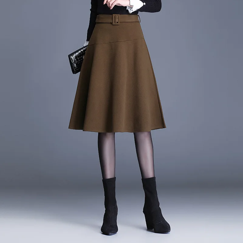 2022 Autumn Winter New Women Woolen Skirt Mid-length High Waist Slim Belt Solid Color Hip Skirt Design Casual Large Size Skirt
2022 Autumn Winter New Women Woolen Skirt Mid-length High Waist Slim Belt Solid Color Hip Skirt Design Casual Large Size Skirt