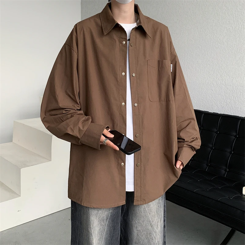 Tops 2023 Men's Solid Color Stitching High Quality Blouse Casual Streetwear Male All-match Loose Long Sleeve Shirts B87
Tops 2023 Men's Solid Color Stitching High Quality Blouse Casual Streetwear Male All-match Loose Long Sleeve Shirts B87