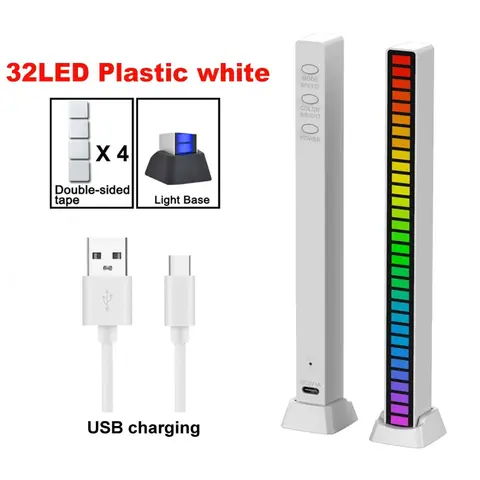 Умный RGB светильник-эквалайзер, цвет белый/чёрный, модели в ассортименте