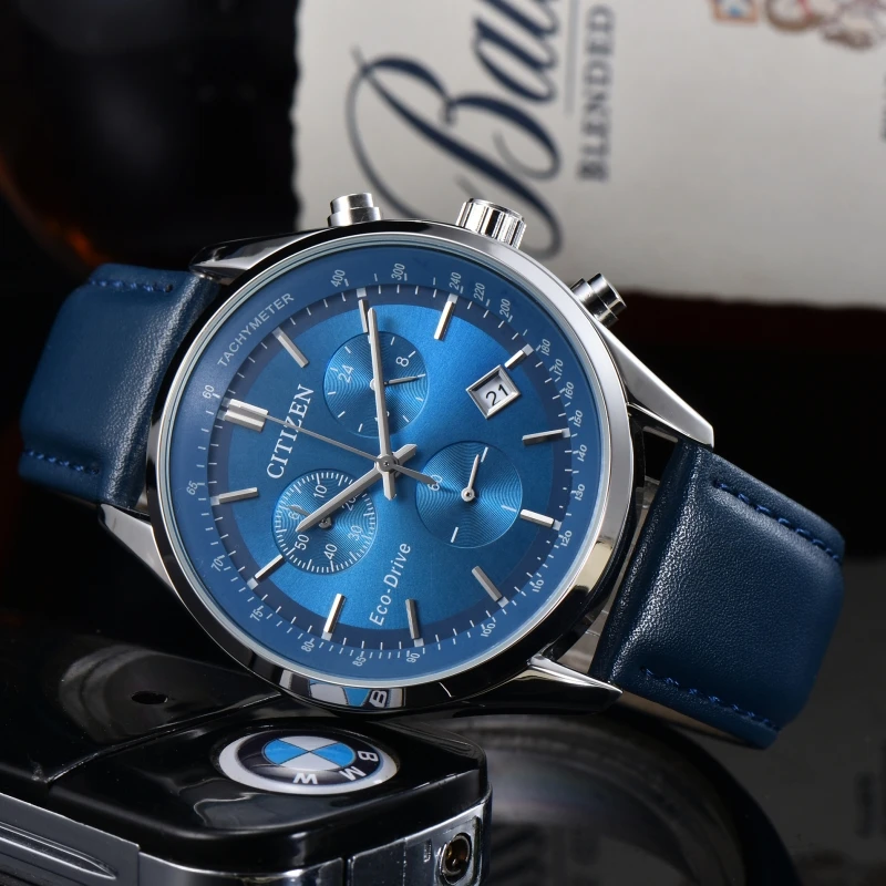 Часы наручные Citizen Мужские кварцевые, роскошные брендовые модные многофункциональные водонепроницаемые с кожаным ремешком, 2023 
Часы наручные Citizen Мужские кварцевые, роскошные брендовые модные многофункциональные водонепроницаемые с кожаным ремешком, 2023