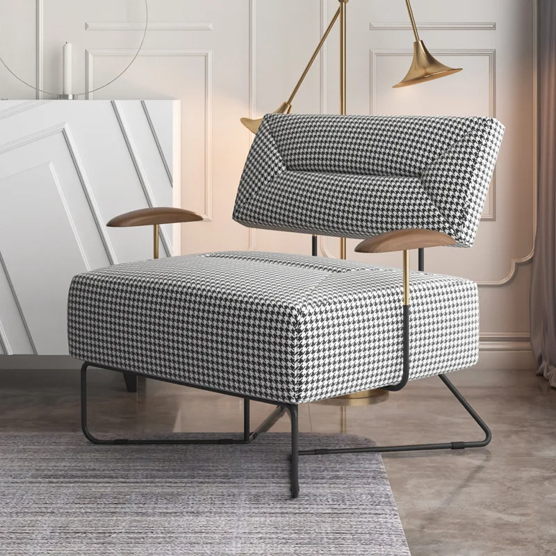 Nordic Private Custom Single Sofa Light Luxury Chair Walnut Arm Swallow Gird Living Room Bedroom INS Designers Leisure Chair
Nordic Private Custom Single Sofa Light Luxury Chair Walnut Arm Swallow Gird Living Room Bedroom INS Designers Leisure Chair