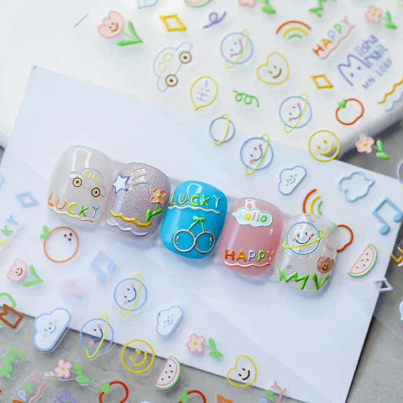 Thin Tough 5D Nail Sticker with Adhesive Nail Sticker Accessories MN Series 5 Embossed Nail Stickers Nail Art Decorations
Thin Tough 5D Nail Sticker with Adhesive Nail Sticker Accessories MN Series 5 Embossed Nail Stickers Nail Art Decorations