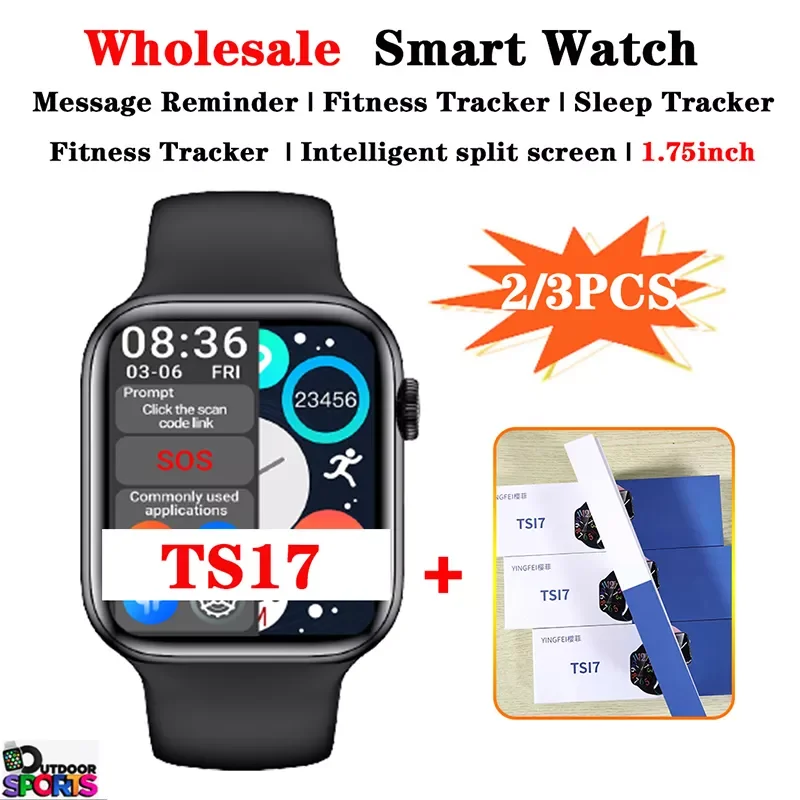 2/3/4/5/6PCS TS17 smart watch 1.69 inch Heart Rate Monitor Message Reminder Sport Men Women Smart Watch Pk X8 pro Max t900 iwo7
2/3/4/5/6PCS TS17 smart watch 1.69 inch Heart Rate Monitor Message Reminder Sport Men Women Smart Watch Pk X8 pro Max t900 iwo7