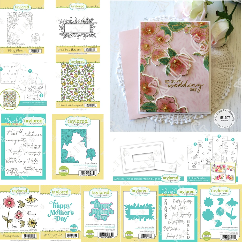 2022 Flower Patch Background Mother's Day Botanical Happiness Signature Sentiments Layerd Stencils Metal Cutting Dies Stamps Set
2022 Flower Patch Background Mother's Day Botanical Happiness Signature Sentiments Layerd Stencils Metal Cutting Dies Stamps Set